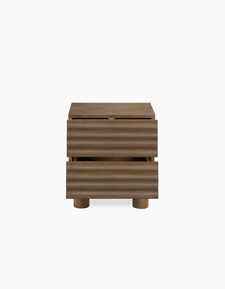 Clancy 2 Drawer Bedside Table, Wood