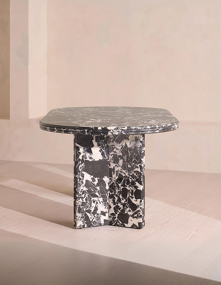 Rosaline Marble Dining Table, Oval