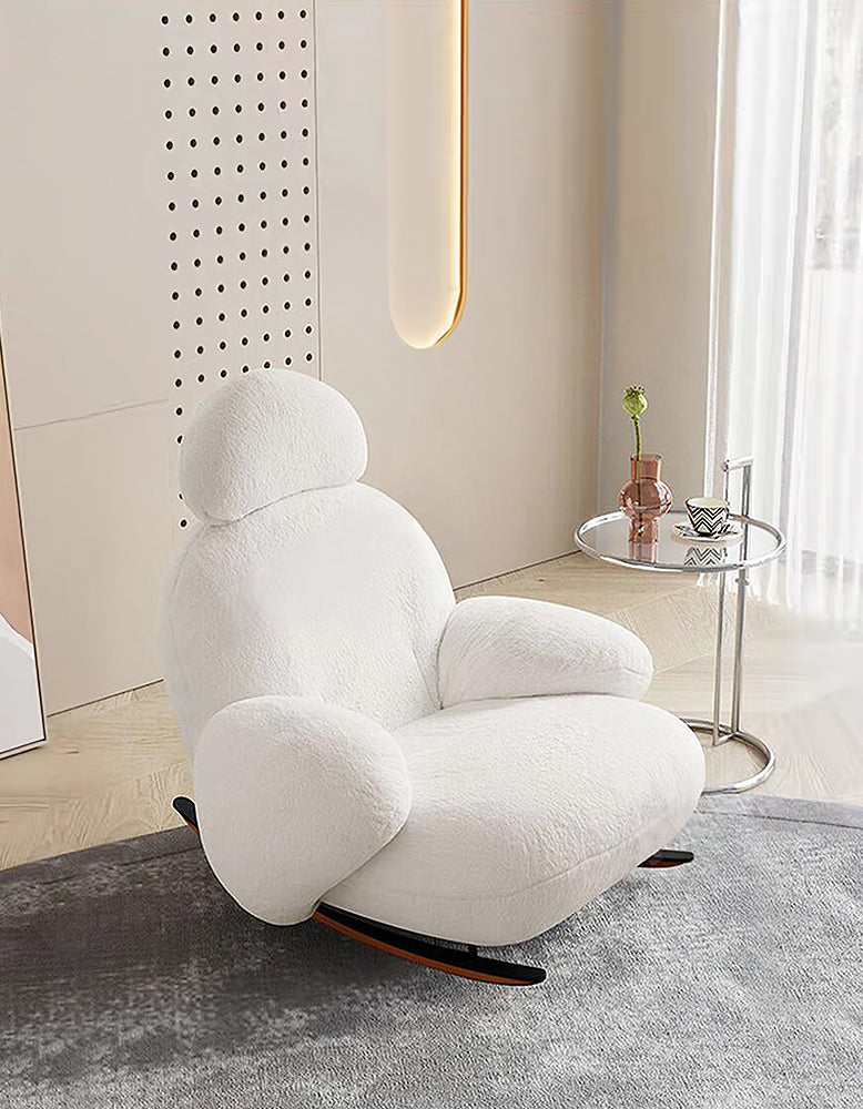 O'Brien Lounge Rocking Chair, Rocking Armchair, White