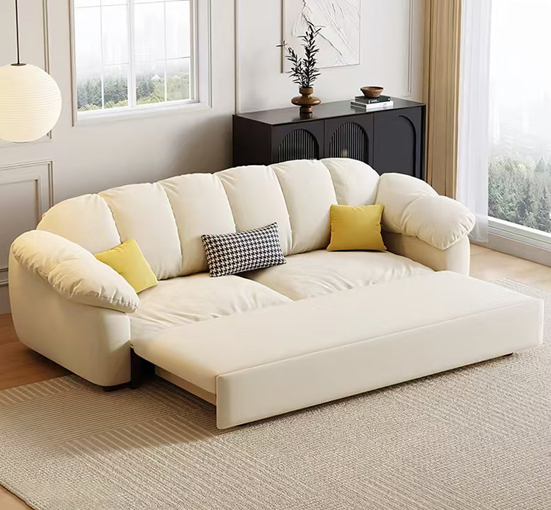 Elias Two Seater Sofa Bed With Storage, Flannette