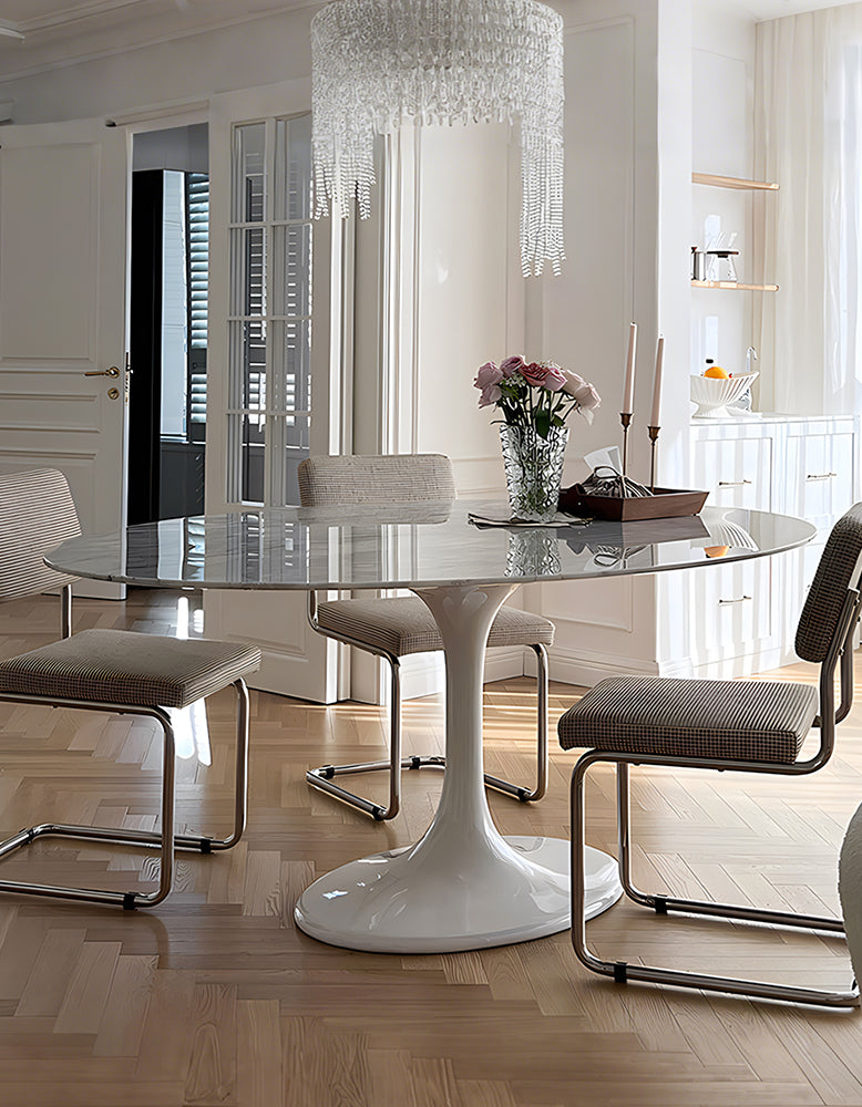 Masuda Oval Dining Table, Marble