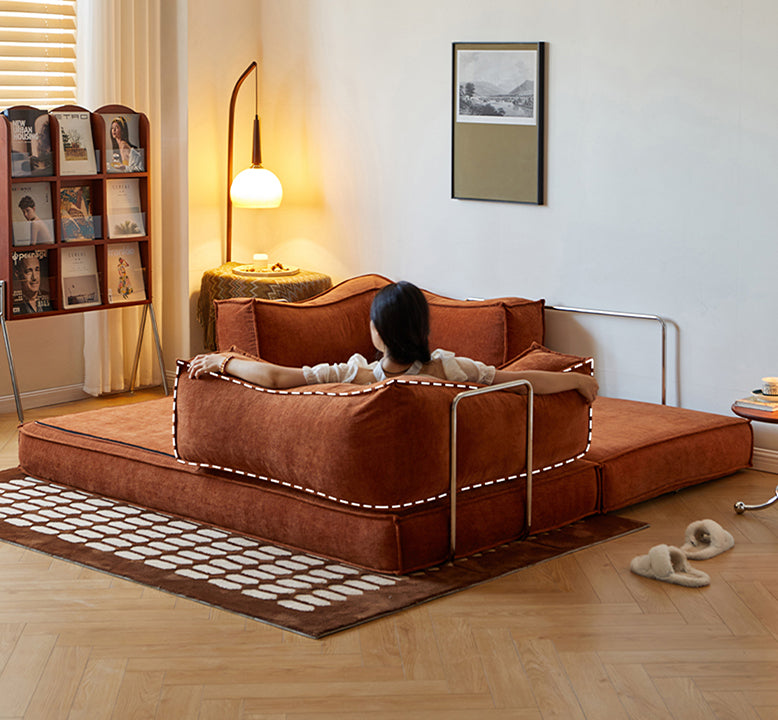 Garcia Foldable Lazy Sofa Bed For Lounging, Corduroy