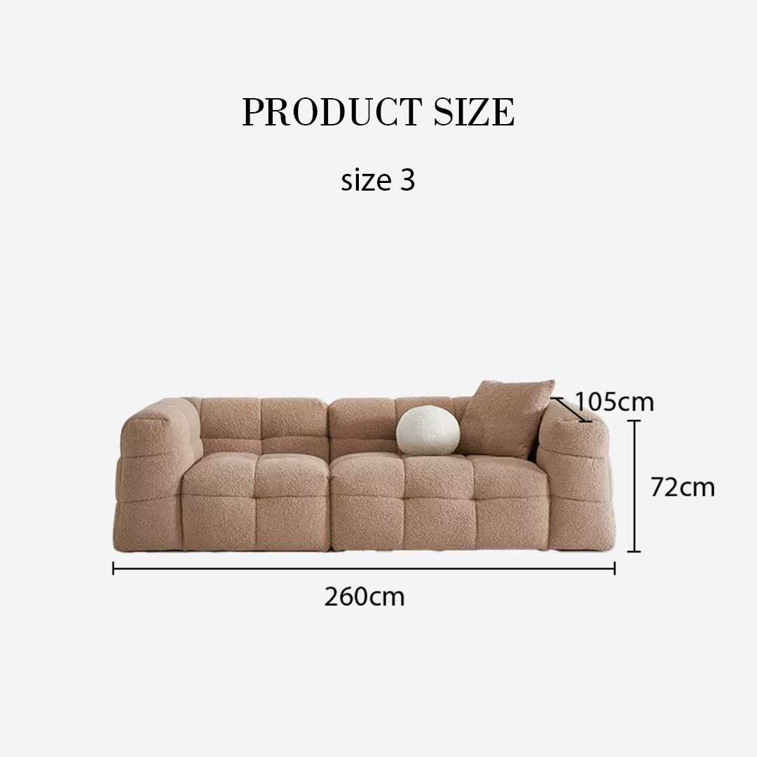 Ikaros Three Seater / Four Seater Cloud Sofa, Boucle