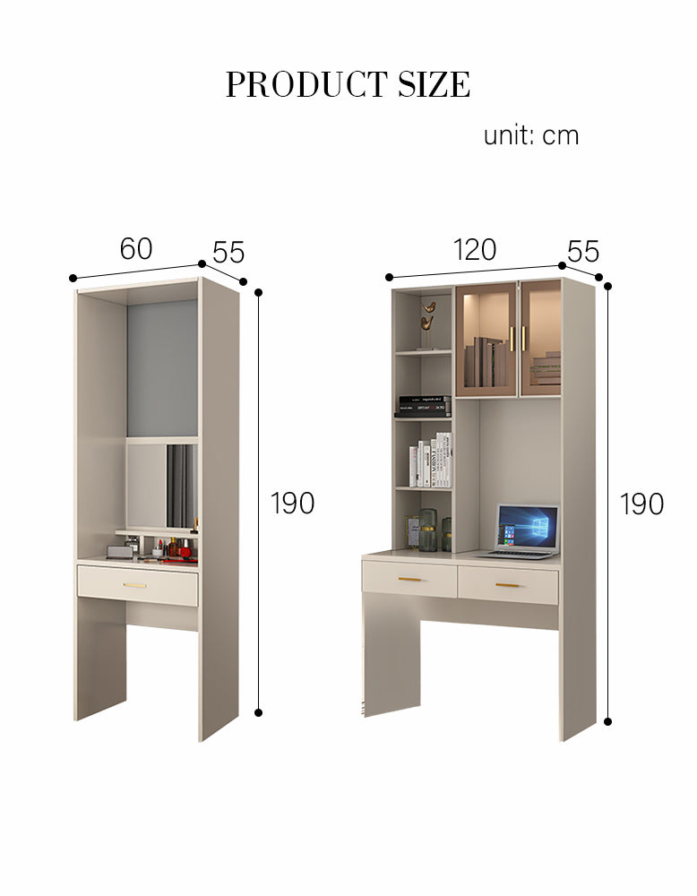 Varela Glass Door Wardrobe In Multiple Sizes, Corner Wardrobe With Lights