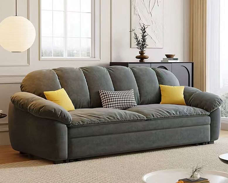 Elias Two Seater Sofa Bed With Storage, Flannette