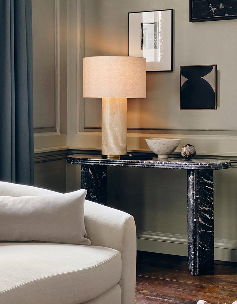 Midnight Luxe Console Table, Marble