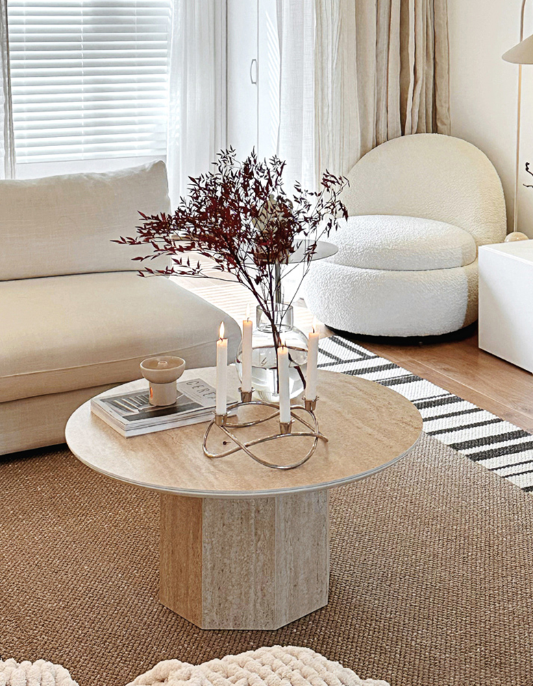 Solveig Marble Round Coffee Table