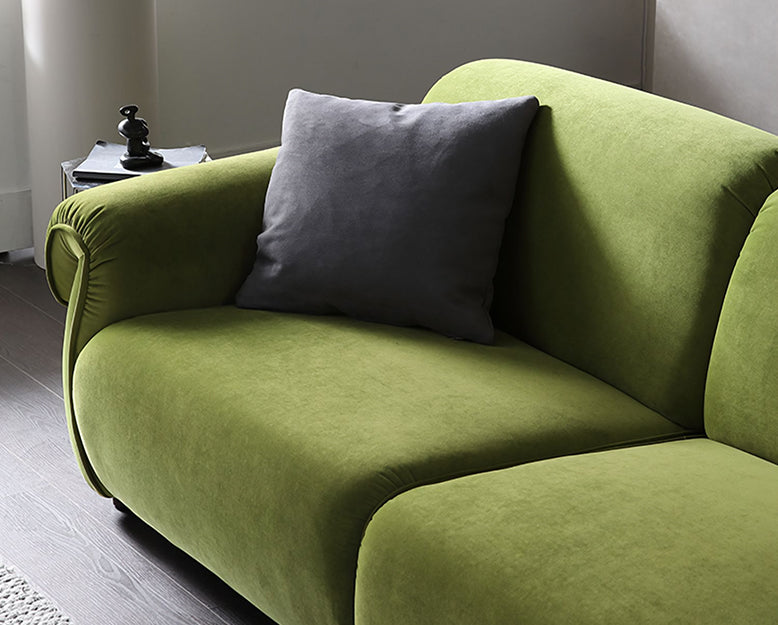 Mitchell Two Seater, Three Seater Sofa, Green Flannelette