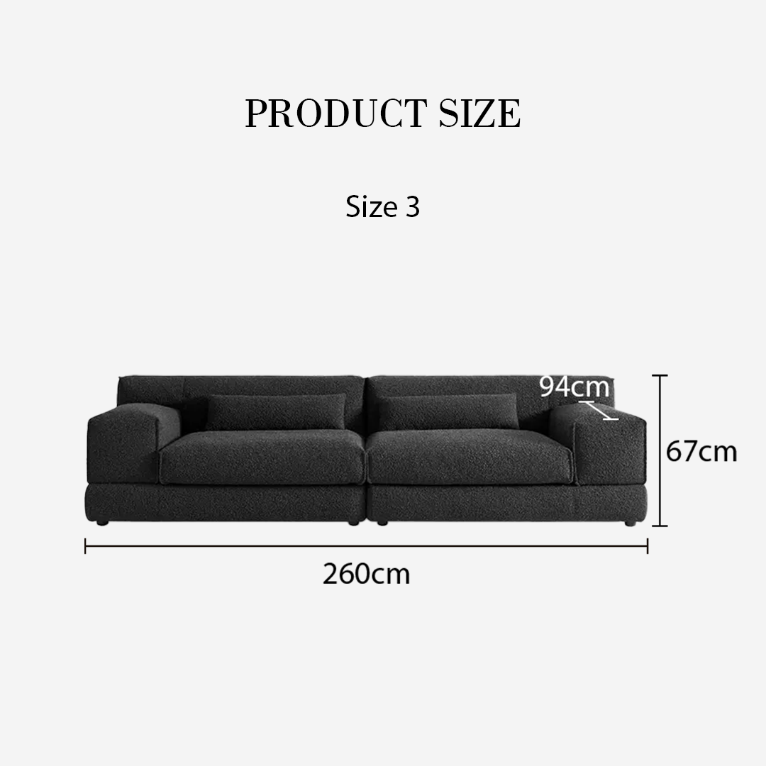 Eliana Two Seater / Three Seater Sofa, Black Or White