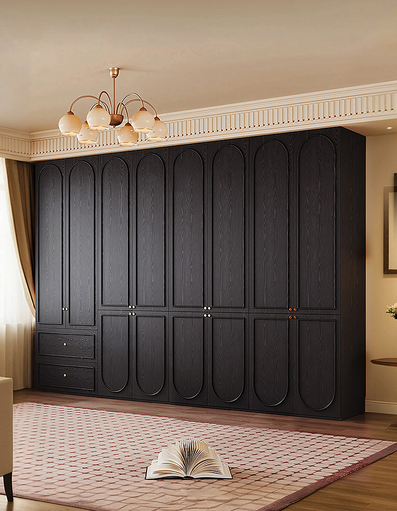 Novak Large Wardrobe, 2 Door Wardrobe, More Sizes, Black