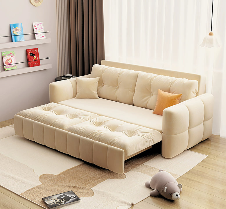 Kim Two Seater Sofa Bed, Suede