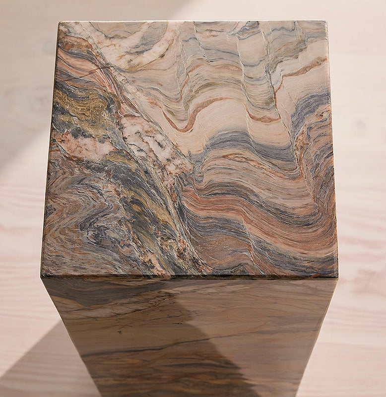 Solara Plinth/Side Table, Marble