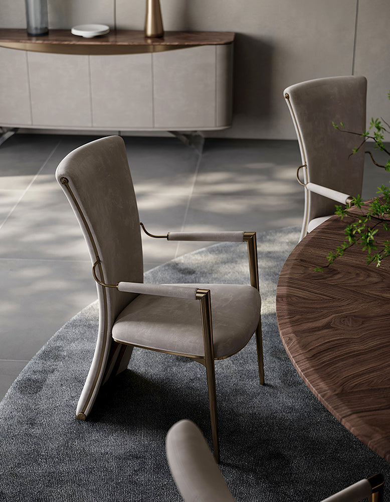 Albrecht High Back Dining Chair, All Real Leather