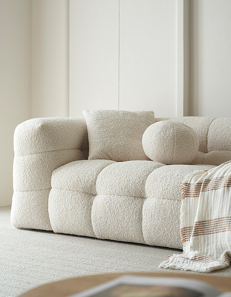 Ikaros Three Seater / Four Seater Cloud Sofa, Boucle