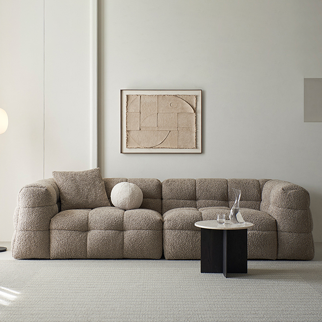 Ikaros Three Seater / Four Seater Cloud Sofa, Boucle