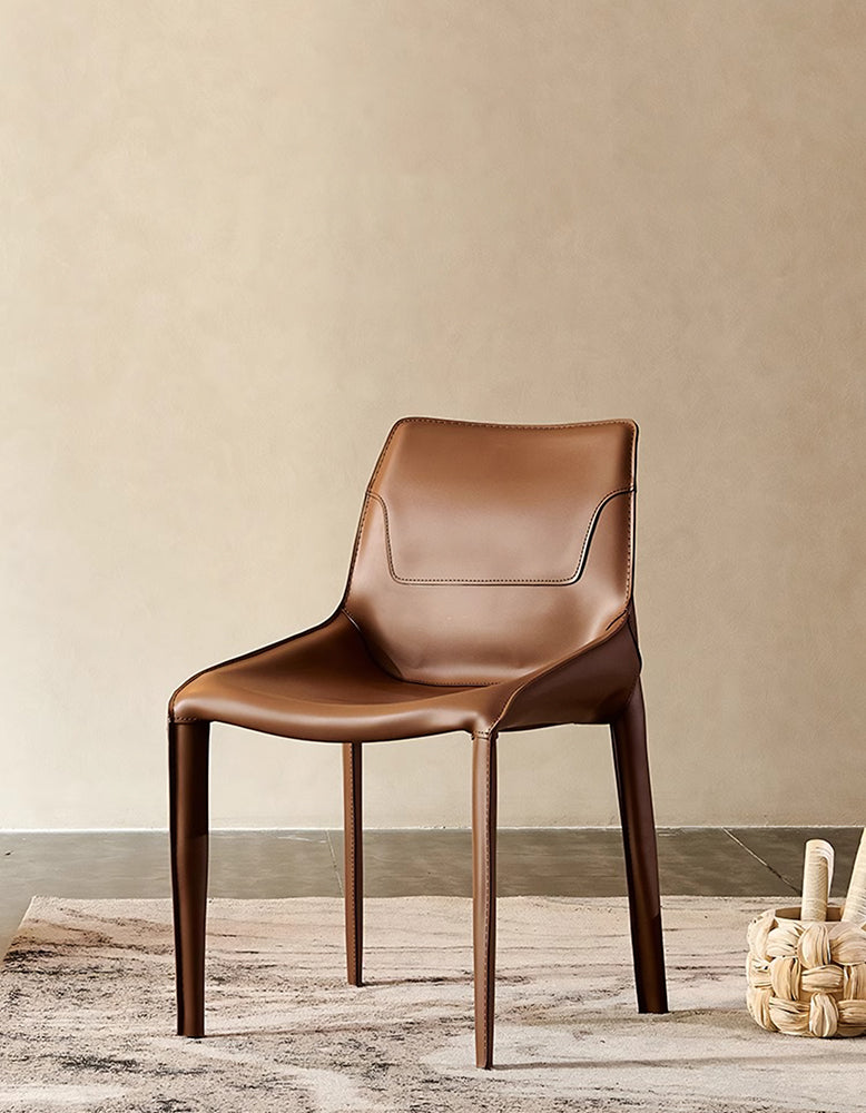 Rinaldi Modern Dining Chair, Real Leather