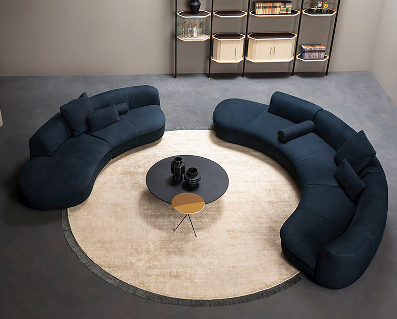 Nakamura Curved Sofa, C Shape Sofa