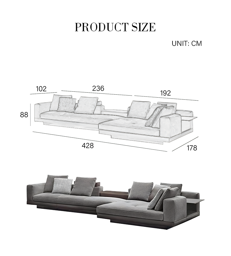 Ndiaye Corner Sofa, L Shape Sofa With Storage, Modular Sofa