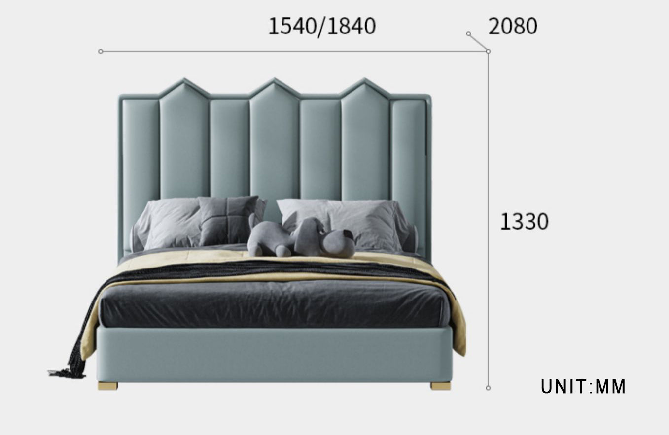Baez King Size / Super King Size Bed, Leather