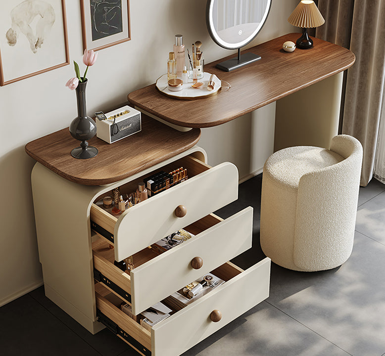 Campbell Dressing Table With Chest Of Drawers & Mirror