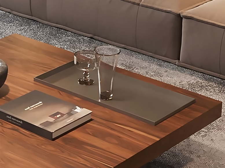 Alma Square Coffee Table, Solid Wood