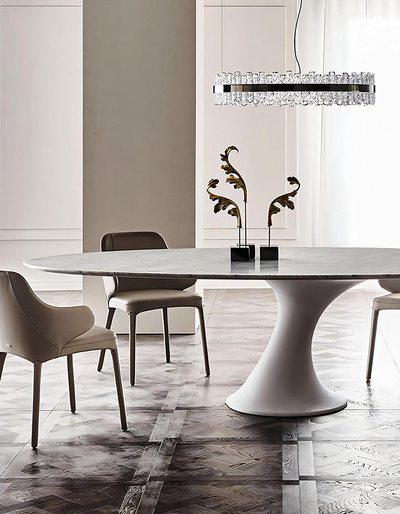 Omer Oval Dining Table, Marble