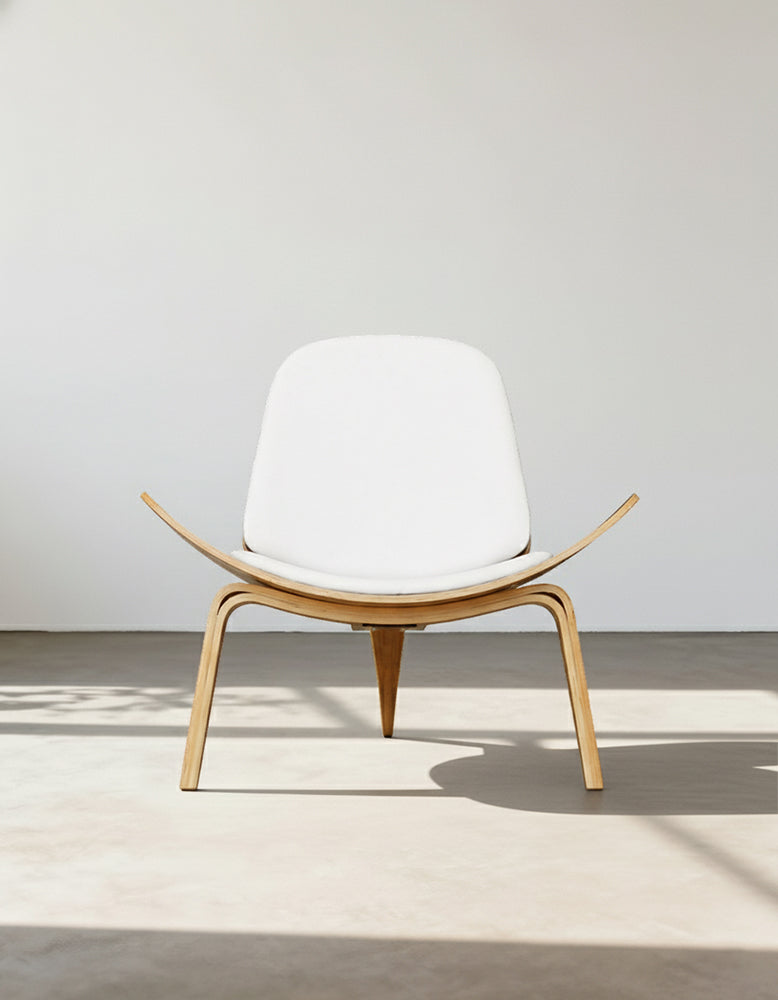 Hans Wegner CH07 Shell Chair, White & Oak
