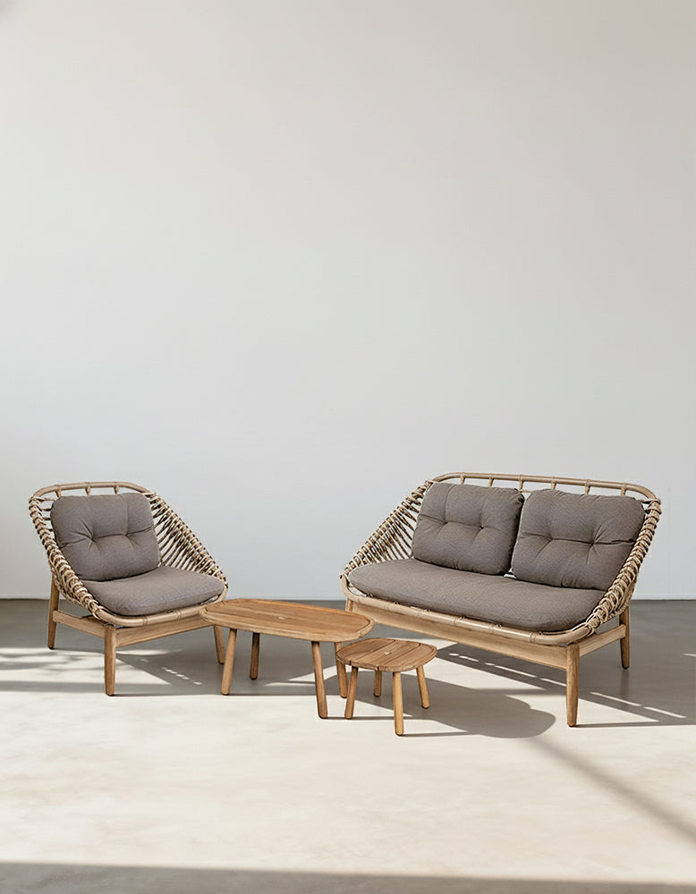 Rustam Modern Outdoor Patio Set, Outdoor Sofa Set