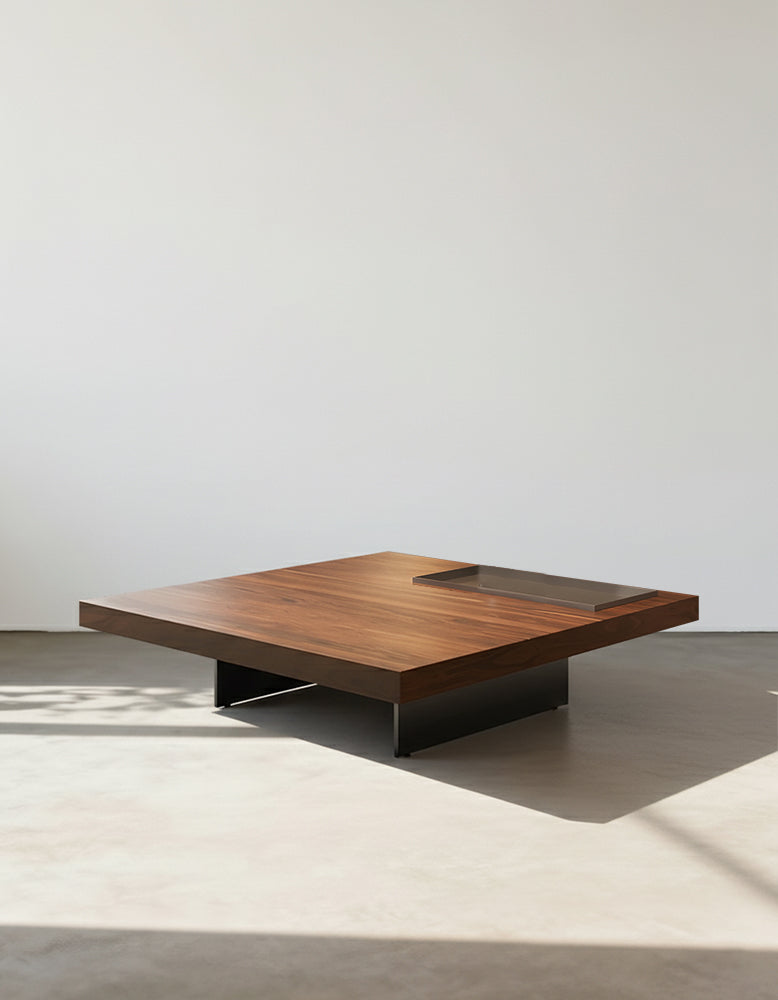 Alma Square Coffee Table, Solid Wood