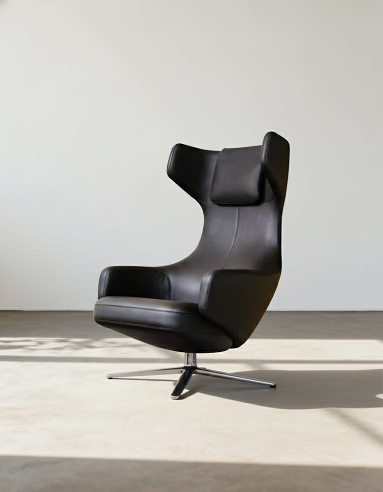 Ghoshal Egg Chair, Wingback Lounge Chair With Recliner & Footstool