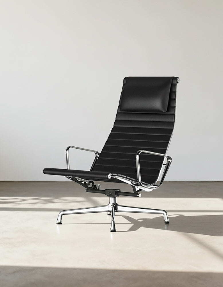 Lemos Swivel Lounge Chair With Pillow & Footstool