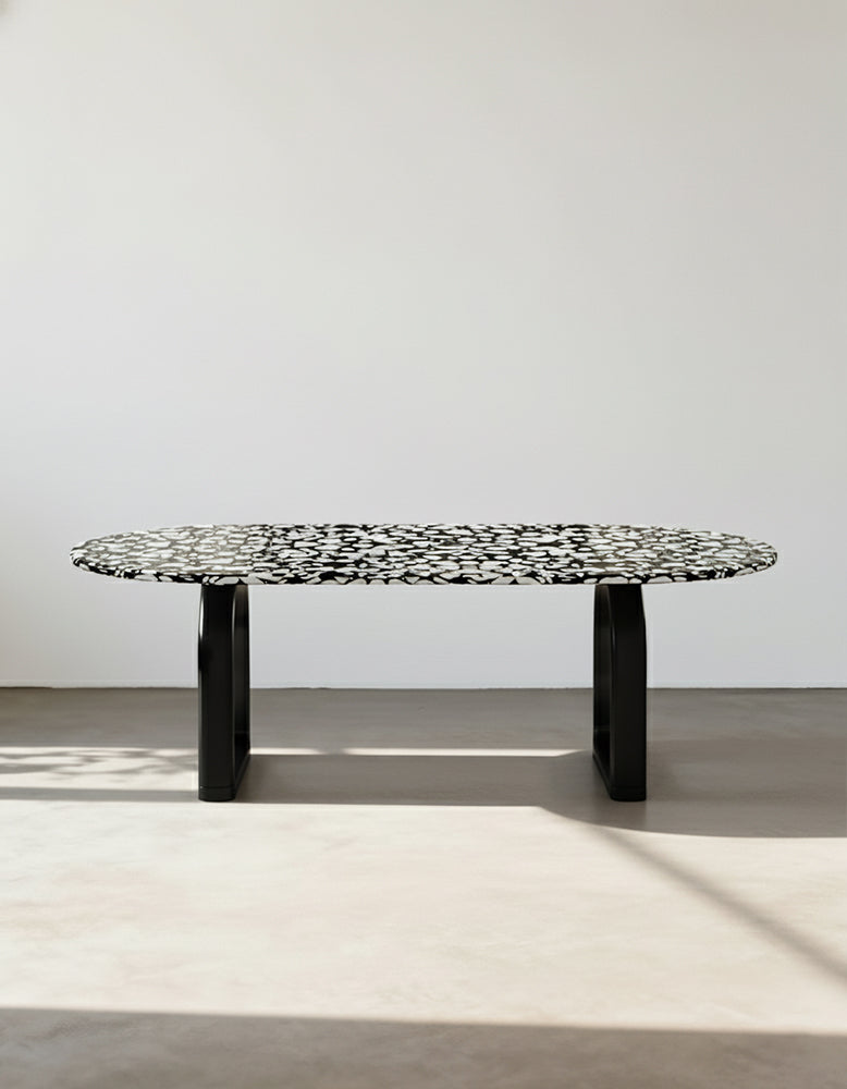 Eaton Dining Table, Black Terrazzo