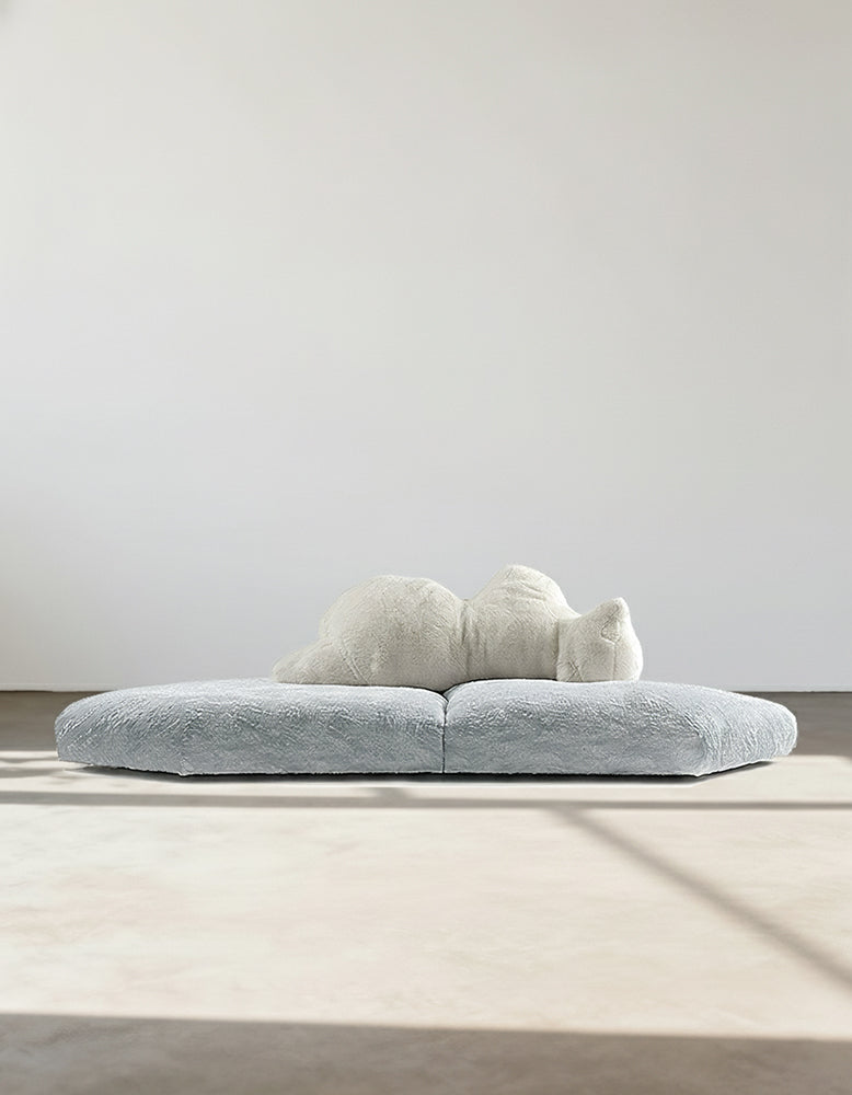 White Bear Cozy Sofa, Four Seater Sofa, Corduroy