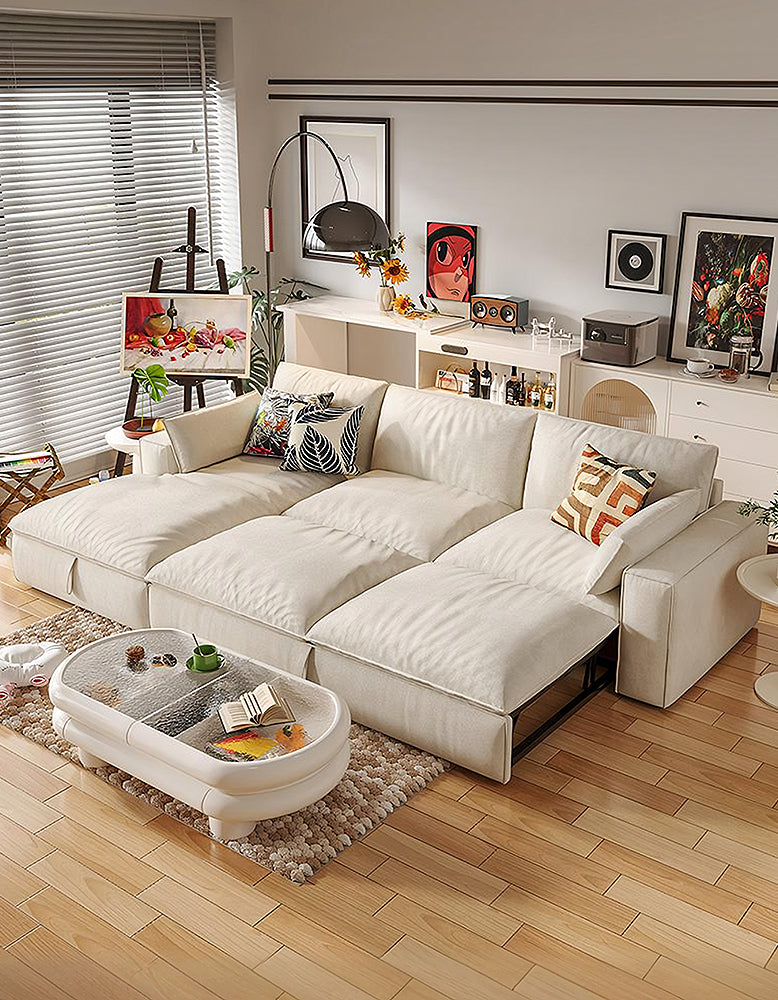 Acosta Corner Sofa Bed With Storage, Leathaire