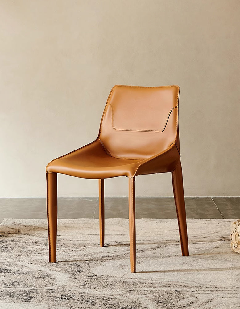 Rinaldi Modern Dining Chair, Real Leather