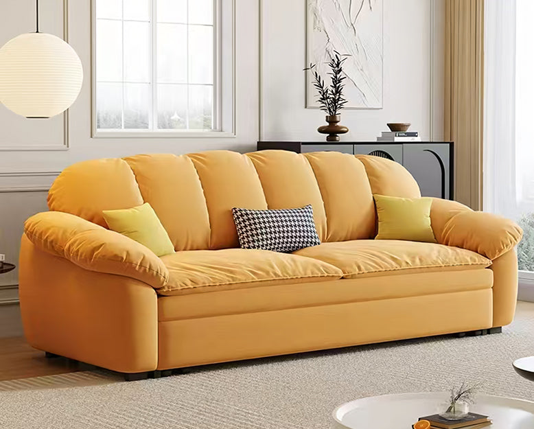 Elias Two Seater Sofa Bed With Storage, Flannette