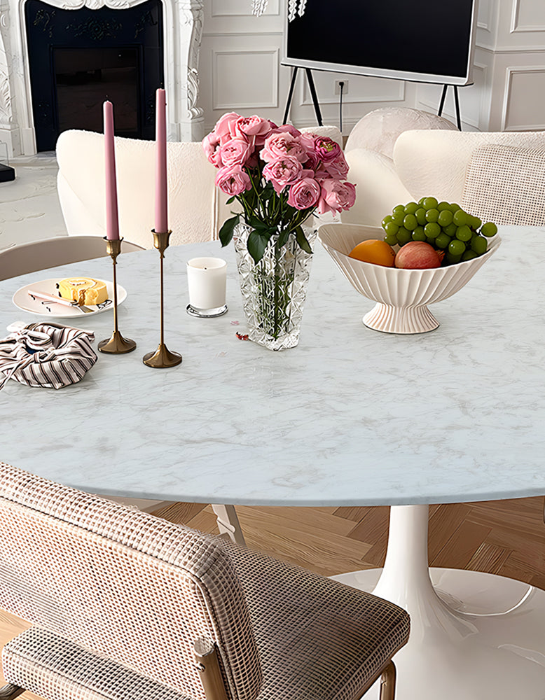 Masuda Oval Dining Table, Marble