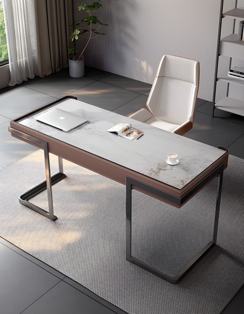 Hank Office Desk, Sintered Stone