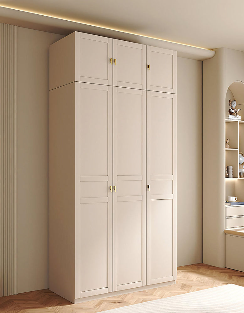 Andersson Tall Wooden Wardrobe, Cream