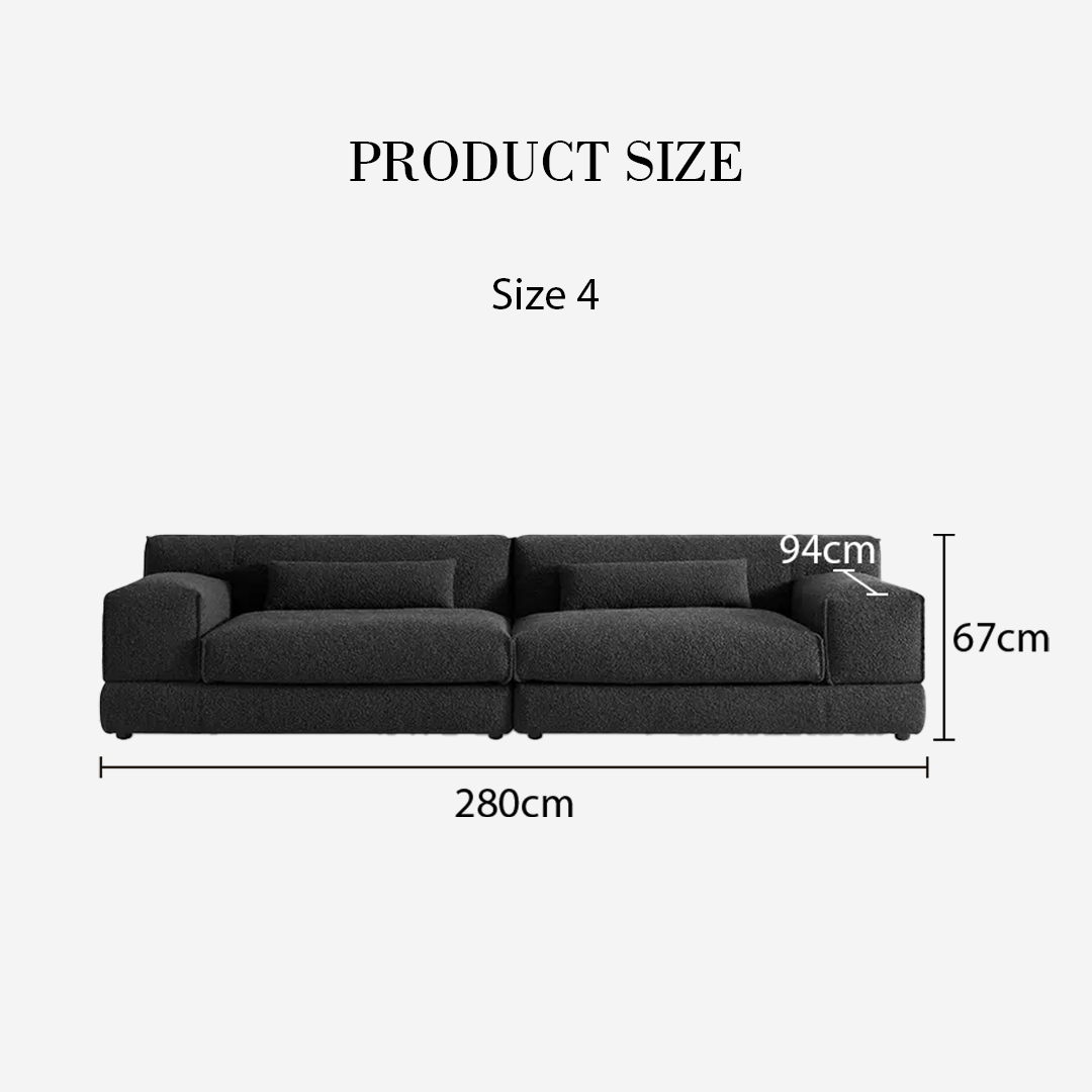 Eliana Two Seater / Three Seater Sofa, Black Or White