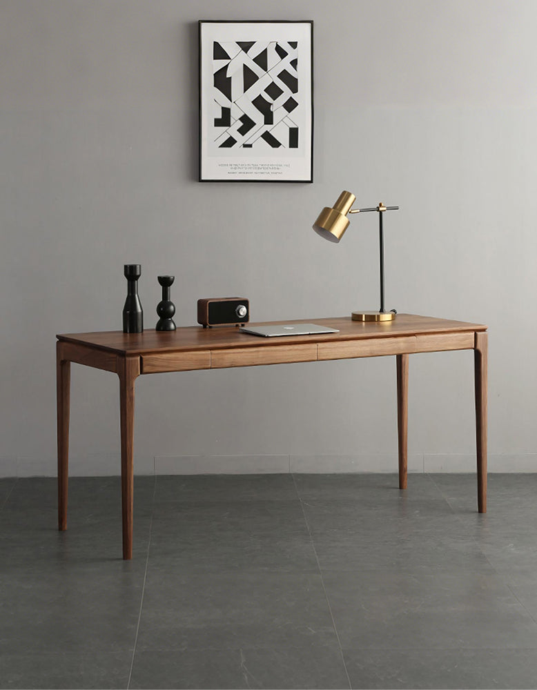 Boucher Office Desk With Storage, Solid Wood