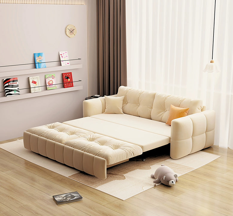 Kim Two Seater Sofa Bed, Single Seater Sofa Bed, Suede