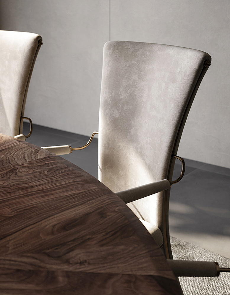 Albrecht High Back Dining Chair, All Real Leather