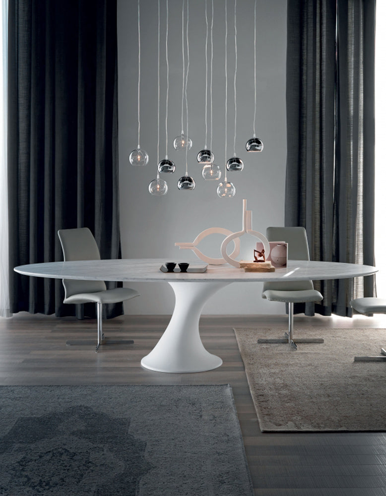 Omer Oval Dining Table, Marble
