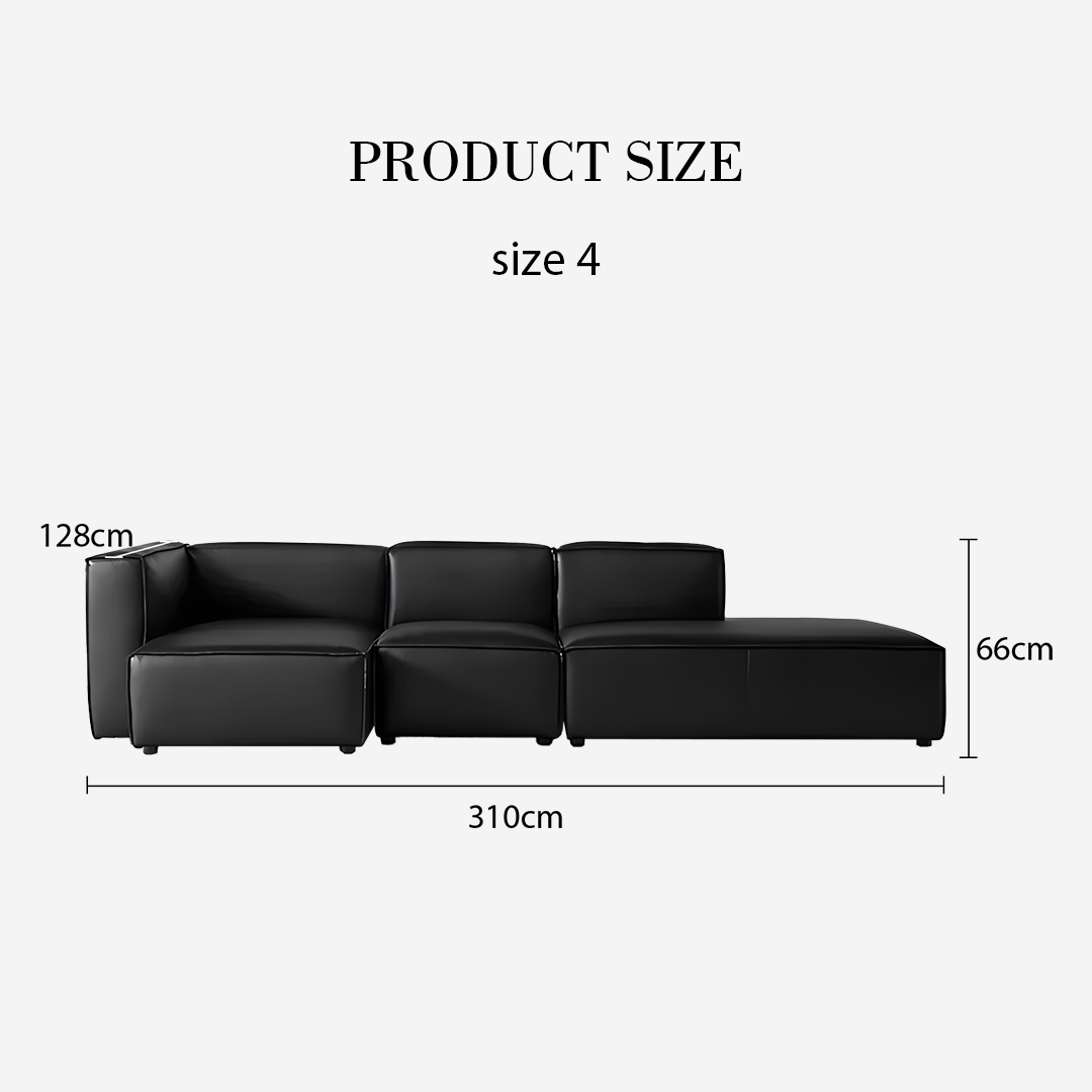 Hebe Three Seater / Four Seater Corner Sofa, Real Leather