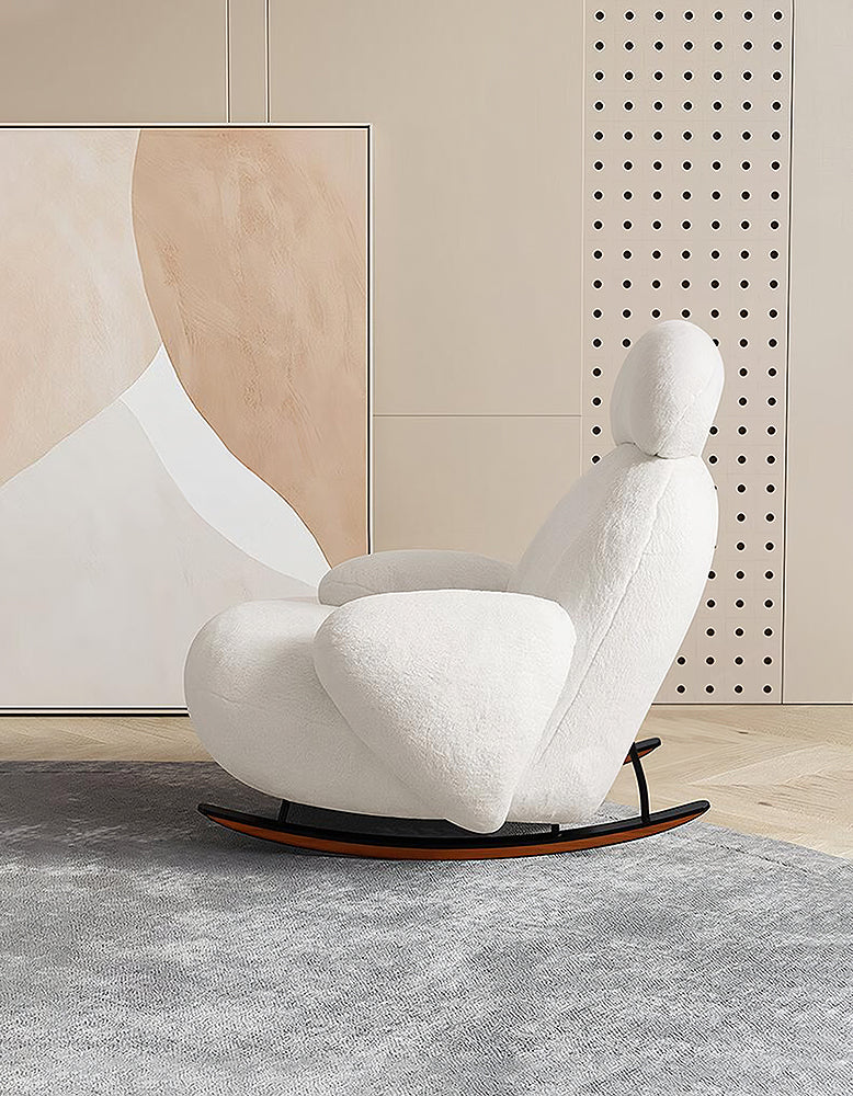 O'Brien Lounge Rocking Chair, Rocking Armchair, White