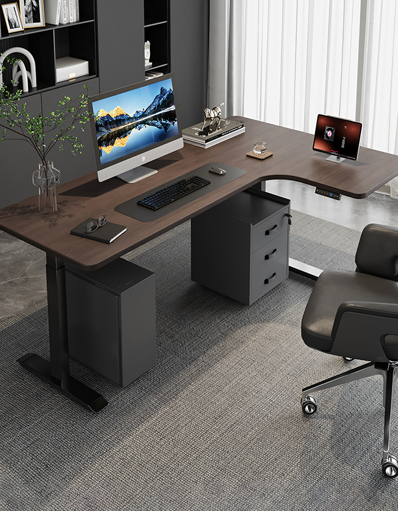 D'Amico Electric Standing Office Desk, Computer Corner Desk