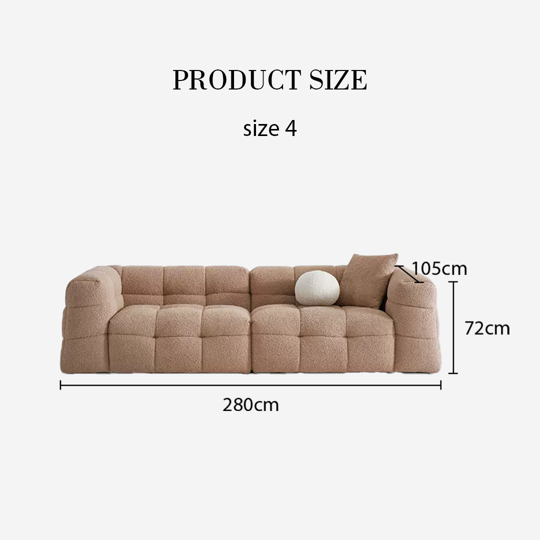 Ikaros Three Seater / Four Seater Cloud Sofa, Boucle