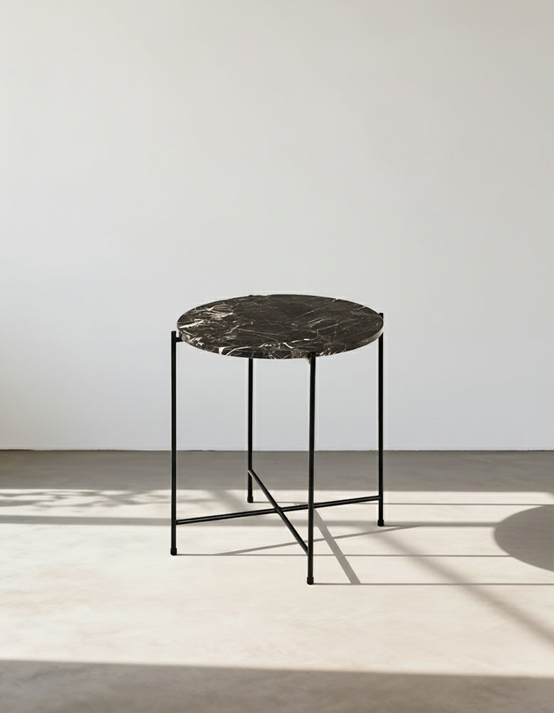 Omojuwa Round Side Table, Marble