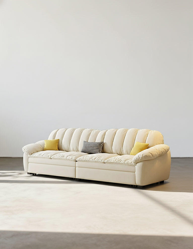 Elias Two Seater Sofa Bed With Storage, Flannette